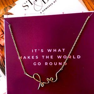 Love Gold Necklace!!